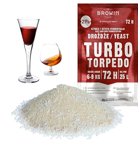 Turbo-Hefe Torpedo 72 h 21% - 120 g/Turbo Brennhefe Alkohol Hefe, Brennhefe Herstellung Turbohefe Gärhefe Hefe von lilawelt24