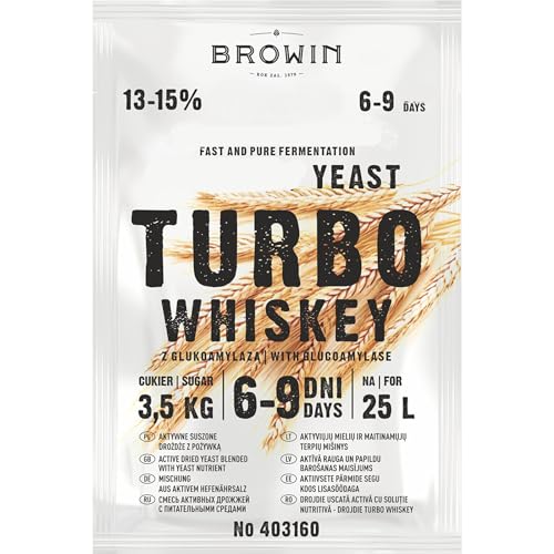 Turbo Whiskey Alkohol Hefe, Brennhefe Herstellung Maische aus Getreide 13-15% Turbohefe Gärhefe Hefe von lilawelt24