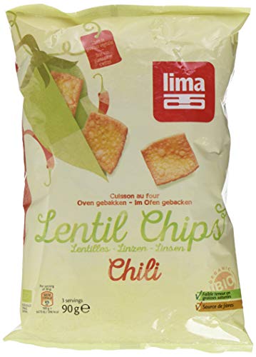 LIMA Linsen Chips Chili, 6er Pack (6 x 90 g) von lima