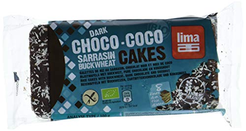 LIMA Reiswaffeln Buchweizen Zartbitterschokolade Kokos, 12er Pack (12 x 90 g) von lima