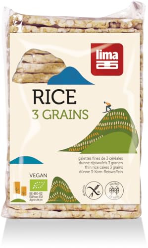 Dünne Reiswaffeln 3-Korn 2 x 130 gr von lima