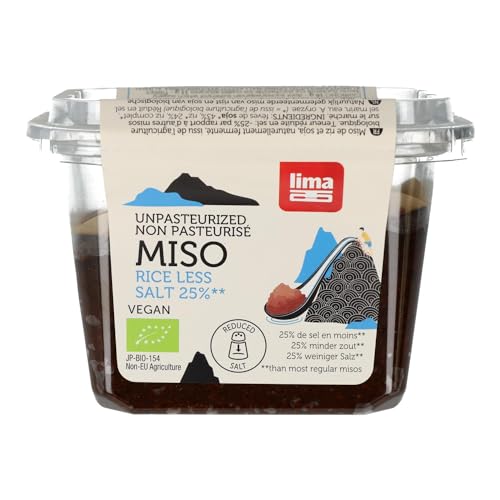 Lima Bio Rice Miso 25% less Salt nicht pasteurisiert (1 x 300 gr) von lima