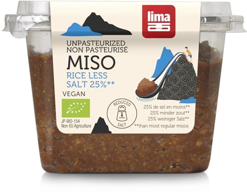 Lima Bio Rice Miso 25% less Salt nicht pasteurisiert (2 x 300 gr) von lima