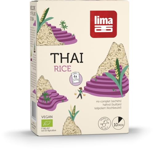 Thailändischer teilpolierter Reis im Kochpeutel 2 x 500 gr von lima