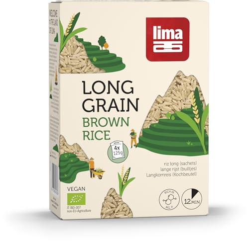 Lima Bio Vollkorn-Langkornreis in Kochbeuteln (6 x 500 gr) von lima