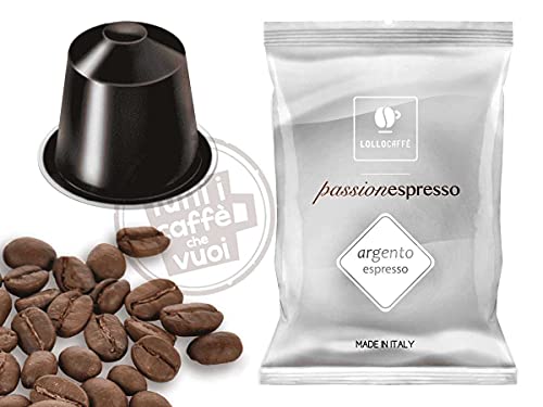 100 Kaffee Kapseln - PassioNespresso Argento - Comp. Nespresso - Lollo kaffee von LOLLO