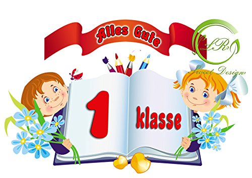 "Erste Klasse" №3 Tortenaufleger,Geburtstag, … Deckopapier Zuckerpapier A4 von lrsweetdesign