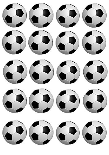" Fussball 20" Muffinaufleger, Tortenaufleger,Geburtstag,Tortendeko, von lrsweetdesign