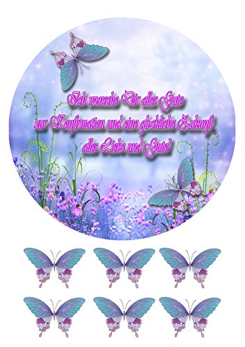 Konfirmation №2 Tortenaufleger,Geburtstag, … Deckopapier von LRsweetdesign