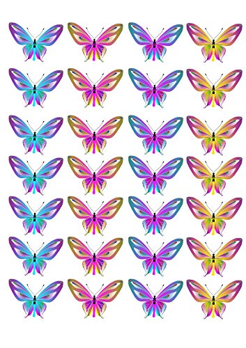 "Schmetterlinge" 28 St. Muffinaufleger, Tortenaufleger,Geburtstag, von lrsweetdesign