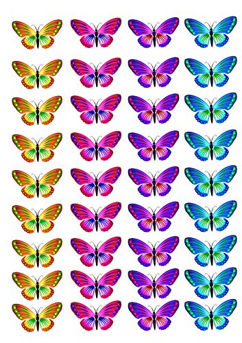 "Schmetterlinge" 36 St. Muffinaufleger, Tortenaufleger,Geburtstag, von lrsweetdesign