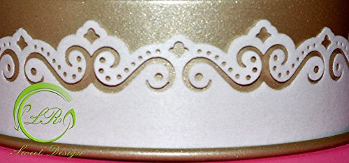 " Spitze Bordüre Ornaments Rand" Torte Tortendekoration,Geburtstag, Tortendeko, von lrsweetdesign