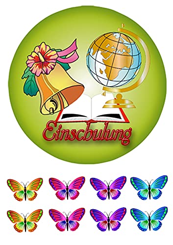 Tortenaufleger "Einschulung" Geburtstag, … Deckopapier, Zuckerpapier Ca. 20Ø von LRsweetdesign