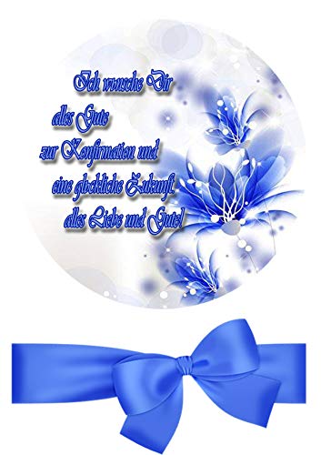 Tortenaufleger “Konfirmation“ №3 Geburtstag, … Deckopapier, Zuckerpapier von LRsweetdesign
