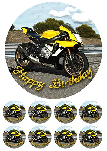 Tortenaufleger "Motorrad" 2" Geburtstag, … Deckopapier, Zuckerpapier von lrsweetdesign