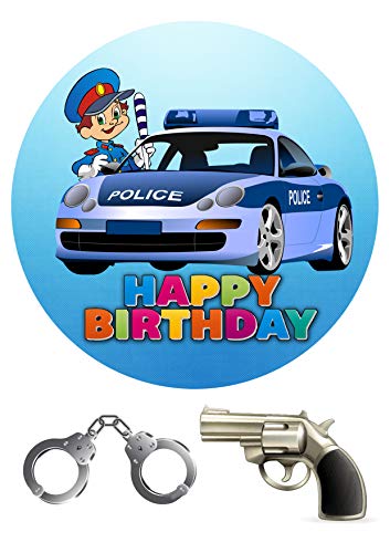 Tortenaufleger "Polizei" Geburtstag,Tortendeko Ca. 20Ø von LRsweetdesign