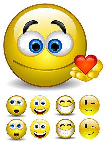 Tortenaufleger "Smiley " №2 Geburtstag, … Deckopapier, Zuckerpapier von LRsweetdesign
