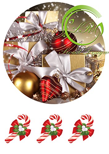 Weihnachten №6 Tortenaufleger,Geburtstag,Tortendeko Deckopapier Zuckerpapier von LRsweetdesign