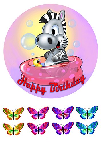 "Zebra 4" Tortenaufleger,Geburtstag,Tortendeko (Oblaten) von lrsweetdesign