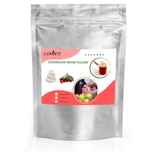 Luxofit Amarena Kirsch Sahne Süßmolke Drink Pulver mit Whey Protein, Natürliche Aromen, Sportgetränk, schnelle und einfache Zubereitung, Geschmacksintensiv (10 Kg) von luxofit