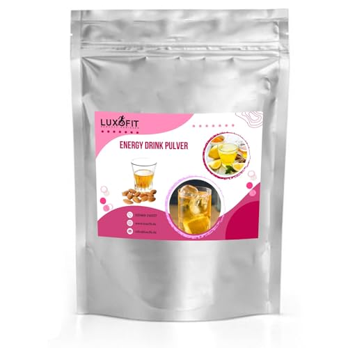 Luxofit Amaretto Geschmack allergenfreies Energy Drink Pulver, Geschmackvolles Koffeinpulver, Alkoholfrei, Natürliche Farbstoffe, Geschmackverfeinerung, Allergenfrei (1 Kg) von luxofit