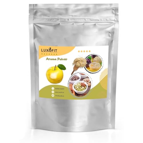 Luxofit Apfel Aroma Pulver, cremig, fruchtig, Vegan, Allergenfrei, Wasserlöslich, Intensive Geschmacksergebnisse, Aromatisierung von Lebensmitteln, geeignet für Gastronomie, Made in Germany (1 Kg) von luxofit