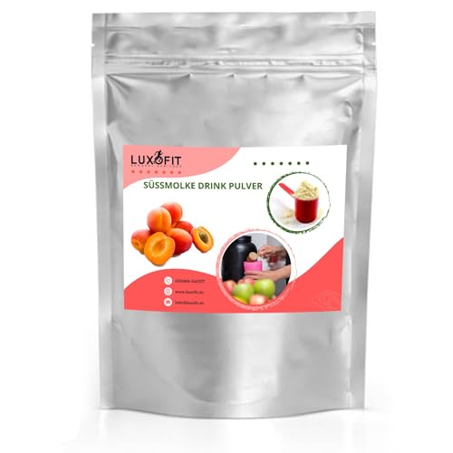 Luxofit Aprikose Süßmolke Drink Pulver mit Whey Protein, L-Carnitin, Einfache Zubereitung, Natürliche Farbstoffe, Erfrischend, Geschmacksintensiv, Badezusatz (10 Kg) von luxofit