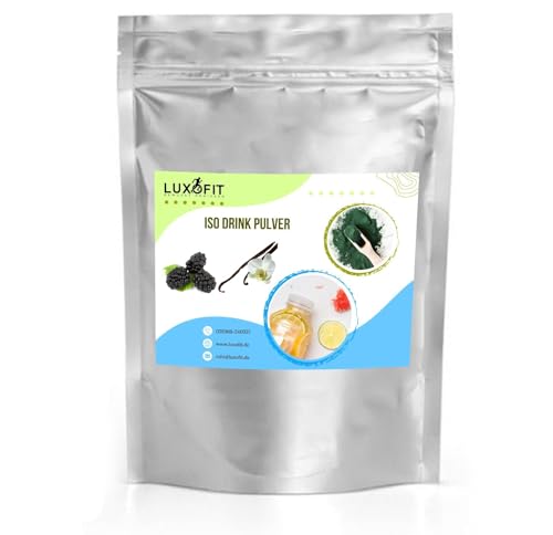 Luxofit Brombeer Vanille Schoko Isotonisches Getränkepulver, Fitnessdrink mit Geschmack, Elektrolytgetränk, Sporternährung mit L-Carnitin, Natürliche Farbstoffe (10 Kg) von luxofit