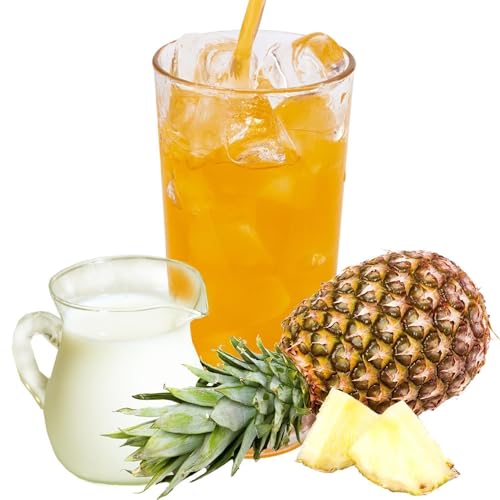 Luxofit Buttermilch Ananas Energydrink Pulver, Allergenfrei, Einfache Anwendung, Taurinhaltiges Getränkepulver, Natürliche Farbstoffe, Vegetarisch und Vegan (1 Kg) von luxofit