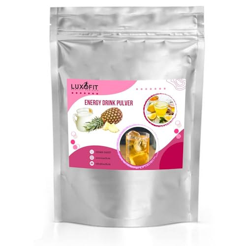 Luxofit Buttermilch Ananas Energydrink Pulver, Allergenfrei, Einfache Anwendung, Taurinhaltiges Getränkepulver, Natürliche Farbstoffe, Vegetarisch und Vegan (10 Kg) von luxofit