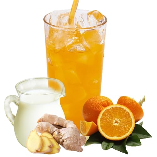 Luxofit Buttermilch Orangen-Ingwer Energydrink Pulver, Taurinhaltiges Getränkepulver, Allergenfrei, schnelle und einfache Zubereitung, Natürliche Farbstoffe (1 Kg) von luxofit