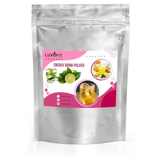 Luxofit Caipirinha Limette Energydrink Pulver, Koffeinhaltiges Getränkepulver, für Sportler, Allergenfrei, Natürliche Farbstoffe, Einfache Zubereitung, Geschmacksintensiv (10 Kg) von luxofit