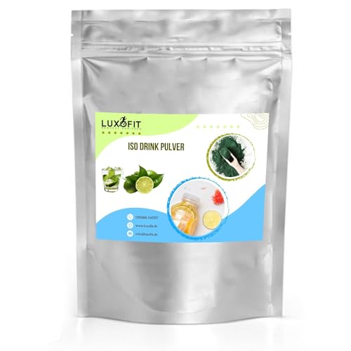 Luxofit Caipirinha Limette Isotonisches Getränkepulver, Elektrolytgetränk mit L-Carnitin, Sportgetränk, schnelle und einfache Zubereitung, Natürliche Farbstoffe (1 Kg) von luxofit