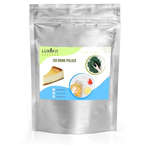 Luxofit Cheesecake Isotonisches Getränkepulver, L-Carnitin Iso-Drink, Trinkpulver, Sportlergetränk mit Geschmack, allergenfrei, schnelle und einfache Zubereitung (333 g) von luxofit