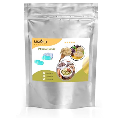 Luxofit Eisbonbon Aroma | Geschmack | Flavour Pulver, Backaromen und Getränkearomen, Aromatisierung, Gastronomiequalität, Vegetarisch und Vegan, schnelle Zubereitung (1 Kg) von luxofit