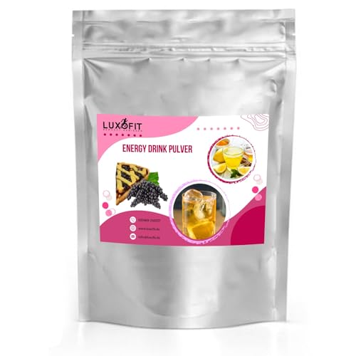 Luxofit Energydrink Pulver mit Johannisbeerkuchen Allergenfrei, leichte Zubereitung, natürliche Farbstoffe, Taurinhaltiges Getränkepulver, Geschmacksintensiv (10 Kg) von luxofit