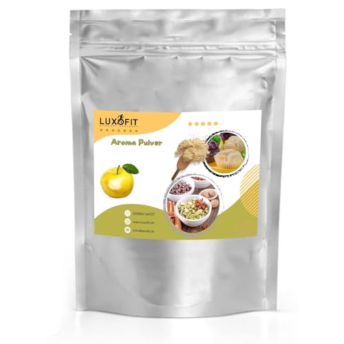 Luxofit Grüner Apfel Aroma | Geschmack | Flavour Pulver, Aromatisierung von Lebensmitteln und Getränke, Geschmacksrichtungen für Küche, Vegetarisch, Made in Germany (1 Kg) von luxofit