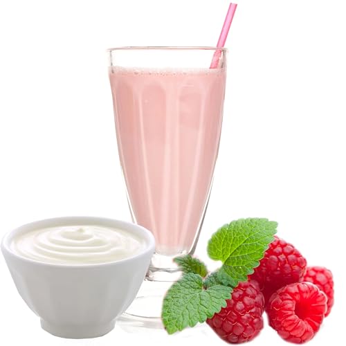 Luxofit Himbeer Joghurt Süßmolke Drink Pulver mit Whey Protein, L-Carnitin, Fitness Ergänzung, Vegetarisch, Natürliche Farbstoffe, schhnelle und einfache Zubereitung (1 Kg) von luxofit