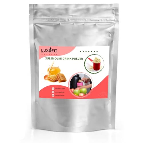 Luxofit Honig Süßmolke Drink Pulver mit Whey Protein, für Sport und Freizeit, schnelle und einfache Zubereitung, Geschmacksintensiv, Vielseitig anwendbar (1 Kg) von luxofit