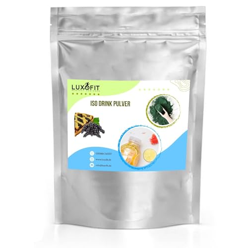 Luxofit Johannisbeerkuchen Getränk isotonisch | Iso Drink Pulver, Sportgetränk, natürlichen Farbstoffen, für Sportler, schnelle und einfache Zubereitung (1 Kg) von luxofit