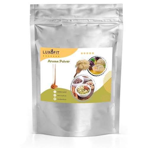 Luxofit Karamellmilch Aroma Pulver, Aromen für Lebensmittel und Getränke, Geschmackserlebnisse kreieren, Fruchtige Geschmacksrichtungen, Verfeinerung, Made in Germany, Vegan (200 g) von luxofit