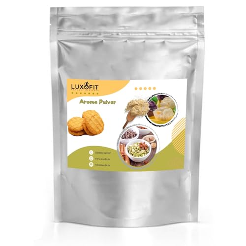 Luxofit Keks Aroma | Geschmack | Flavour Pulver, Aromen für Küche und Gastronomie, Vegan und vegetarisch, Geschmacksverstärker für Getränke und Lebensmittel, GMO-Frei, Made in Germany (500 g) von luxofit