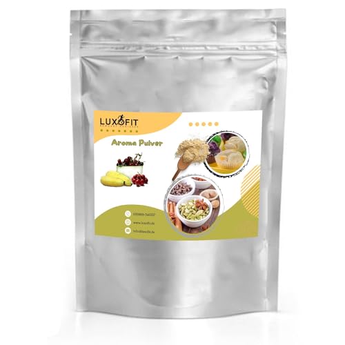 Luxofit KiBa Kirsch Banane Aroma | Geschmack | Flavour Pulver, Geschmacksrichtungen für Lebensmittel und Getränke. GMO-Frei, Vegetarisch und Vegan, Made in Germany (200 g) von luxofit