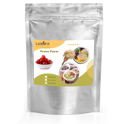 Luxofit Kirschbonbon Aroma | Geschmack | Flavour Pulver, Aromatisierung von Lebensmitteln und Getränken, kreative Kochexperimente, Vegetarisch und Vegan, Made in Germany, GMO-Frei (1 Kg) von luxofit