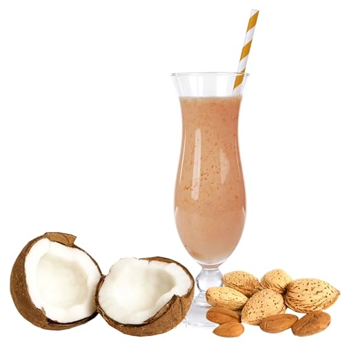 Luxofit Kokosmilch Mandel Süßmolke Drink Pulver mit Whey Protein, Getränkepulver, Molkenbad Entspannung, Geschmacksintensive Molkendrinks, schnelle und einfache Zubereitung (1 Kg) von luxofit