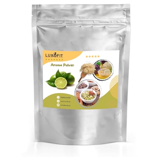 Luxofit Limette Aroma Pulver, Aromatisieren von Lebensmitteln und Getränke, Pulveraromen für die Gastronomie und Küche, Vegetarisch und Vegan, Made in Germany, GMO-Frei (200 g) von luxofit