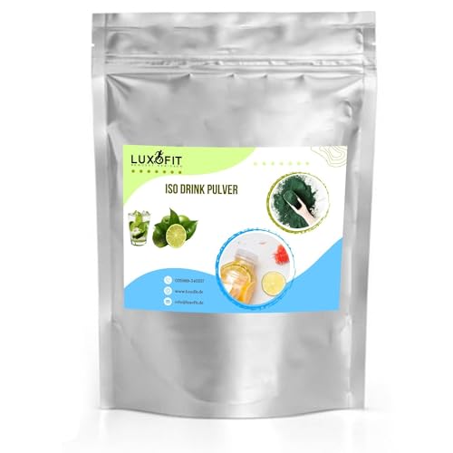 Luxofit Limette Caipirinha Getränk isotonisch Iso Drink Pulver, L-Carnitin, Elektrolytgetränk, schnelle Zubereitung, Geschmacksintensiv, für Sportler geeignet (1 Kg) von luxofit