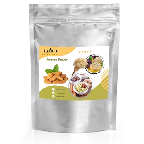 Luxofit Mandel Aroma Pulver, Pulveraromen für die Gastronomie und Küche, Vegan und Vegetarisch, Lebensmittel und Getränke aromatisieren, Made in Germany, GMO-Frei (50 g) von luxofit