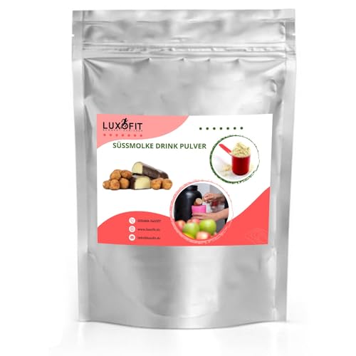 Luxofit Marzipan Süßmolke Drink Pulver mit Whey Protein, Schnelle Zubereitung, für Fitness und Wellness geeignet, für Genussmomente, für Molkedrinks, Natürliche Aromen (10 Kg) von luxofit