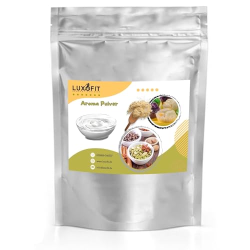 Luxofit Mascarpone Aroma Pulver, Lebensmittel und Getränke aromatisieren, Intensive Geschmacksdosierung, Vegetarisch und Vegan, Gastronomie-Aromen, Made in Germany (1 Kg), Weiß von luxofit